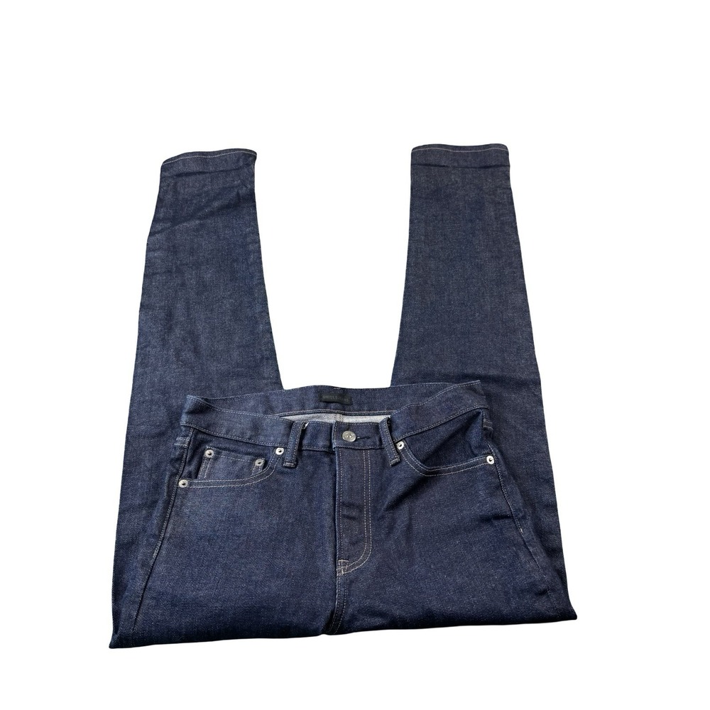 Uniqlo Deep Blue Kaihara Japanese Selvedge Straight Fit Jeans Size Slim 29x32